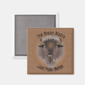 Rustikaler Western Plains Bison Magnet (Vorderseite/Rückseite)