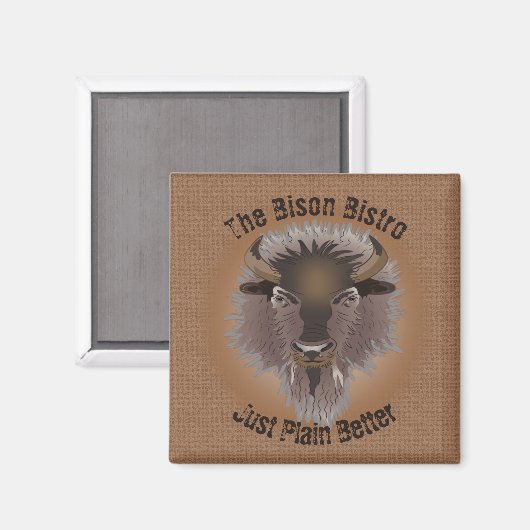Rustikaler Western Plains Bison Magnet (Vorderseite/Rückseite)