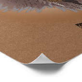 Rustikaler Western Plains Bison Poster (Ecke)