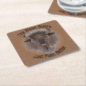 Rustikaler Western Plains Bison Rechteckiger Pappuntersetzer (angewinkelt)