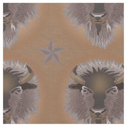 Rustikaler Western Plains Bison Stoff (Nahaufnahme)