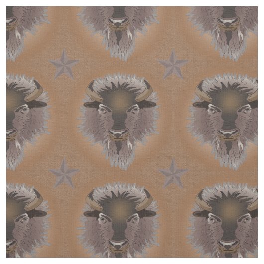 Rustikaler Western Plains Bison Stoff (Muster)