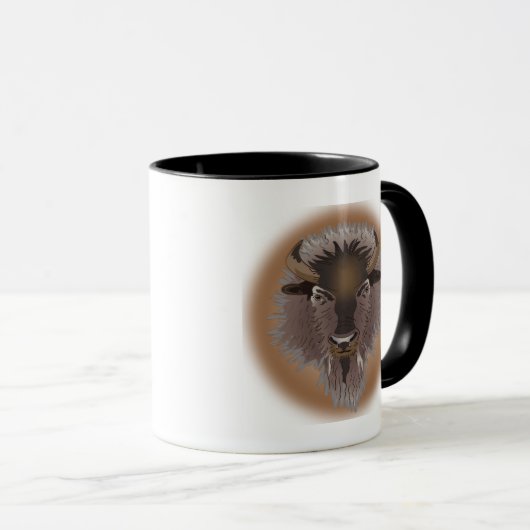 Rustikaler Western Plains Bison Tasse (VorderseiteRechts)