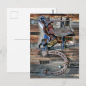 Rustikaler Western Postkarte (Vorne/Hinten)