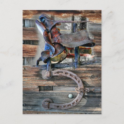 Rustikaler Western Postkarte (Vorderseite)