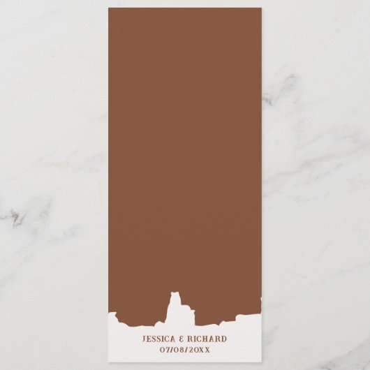 Rustikaler Western Ranch Farm Barn Cowboy Boots Menükarte (Rückseite)