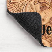 rustikaler Western Reitsportler Mousepad (Ecke)