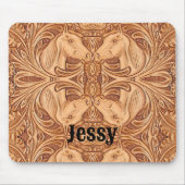 rustikaler Western Reitsportler Mousepad (Vorne)
