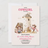 Rustikaler Western Rodeo Kinderdusche Einladung (Vorderseite)