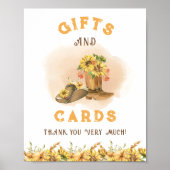 Rustikaler Western Rodeo Kinderdusche Schild (Vorne)