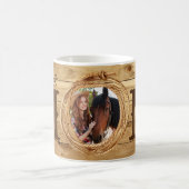 Rustikaler Western Rodeo Mama Foto Kaffeetasse (Mittel)