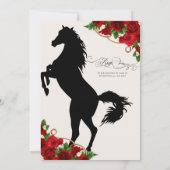 Rustikaler Western Rote Rosen Cowgirl Brautparty Einladung (Rückseite)