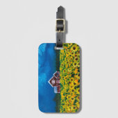 rustikaler Western Roter Stallsonnenfeld Gepäckanhänger (Vorderseite Vertikal)