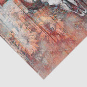 Rustikaler Western Rust Brown Bull Skull Sonnenblu Seidenpapier (Ausschnitt)