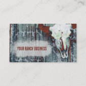 Rustikaler Western Rust Brown Gray Texture Bull Sk Visitenkarte (Vorderseite)