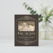 Rustikaler Western Save the Date Foto Postkarte (Stehend Vorderseite)