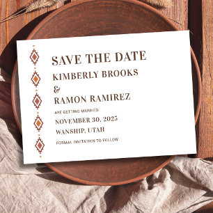 Rustikaler Western Save the Date Karte