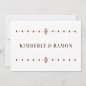 Rustikaler Western Save the Date Karte (Rückseite)