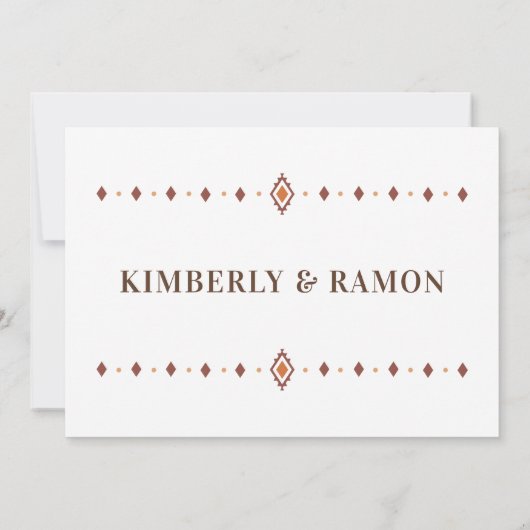 Rustikaler Western Save the Date Karte (Rückseite)