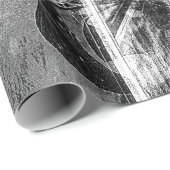 Rustikaler Western Schwarz-Weiß-Blütenschädel Geschenkpapier (Rolleneckpunkt)