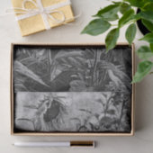 Rustikaler Western Schwarz-Weiß-Blütenschädel Seidenpapier (Geschenk)