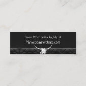 Rustikaler Western Schwarz-Weiß-Bullen-Schädel Mini Visitenkarte (Vorderseite)