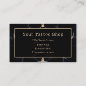 Rustikaler Western Schwarzer Tan Monogram Bull Cow Visitenkarte (Rückseite)