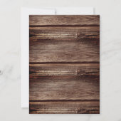 Rustikaler Western Silhouette String Lichter Stall Einladung (Rückseite)