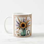 Rustikaler Western Sonnenblume Tasse Geschenk (Links)