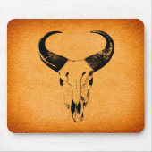 Rustikaler Western-Stier-Schädel Mousepad (Vorne)