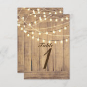 Rustikaler Western Tischnummer Holz & Licht (Vorne/Hinten)