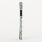 Rustikaler Western Türkisfarben Holzkuh Skull Mono Case-Mate iPhone Hülle (Hinten/Rechts)