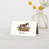 Rustikaler Western Vergnügen Pferd Erntedank Platzkarte (Vorderseite)