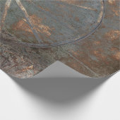 Rustikaler Western Vintag-braunes graues Wagenrad Geschenkpapier (Ecke)