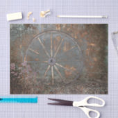 Rustikaler Western Vintag-braunes graues Wagenrad Seidenpapier (Handwerk)