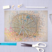 Rustikaler Western Vintages Wagenrad Seidenpapier (Handwerk)