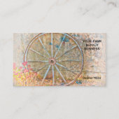 Rustikaler Western Vintages Wagenrad Visitenkarte (Vorderseite)