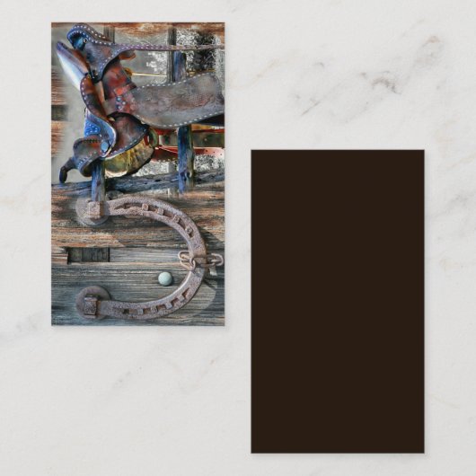 Rustikaler Western Visitenkarte (Vorne/Hinten)