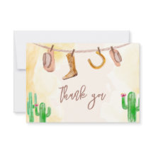 Rustikaler Western Watercolor Cowboy Babydusche