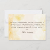 Rustikaler Western Watercolor Cowboy Babydusche Dankeskarte (Rückseite)