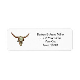Rustikaler Western Wedding Brown Bull Skull