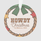 Rustikaler Western Weihnachten Ornament (Vorderseite)