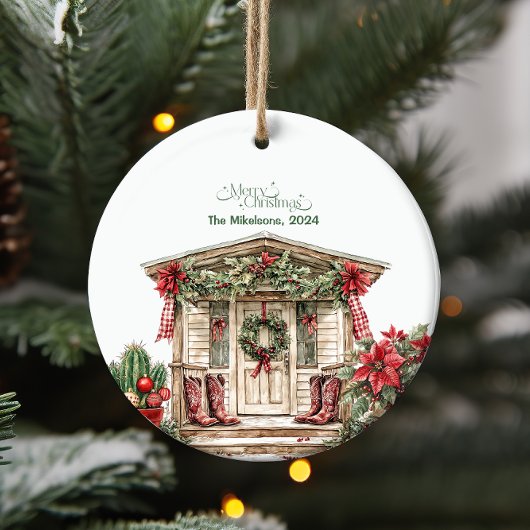 Rustikaler Western Weihnachten Ornament