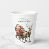 Rustikaler Western Weihnachten Pappbecher (Vorderseite)