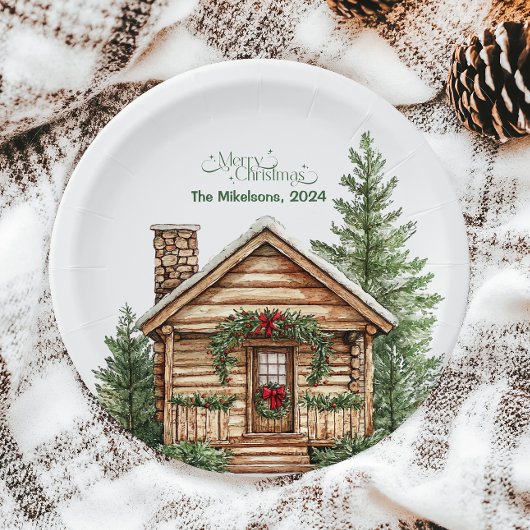 Rustikaler Western Weihnachten Pappteller