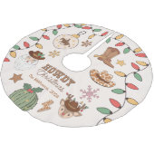 Rustikaler Western Weihnachten Polyester Weihnachtsbaumdecke (Schrägansicht)