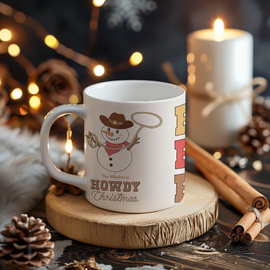 Rustikaler Western Weihnachten Zweifarbige Tasse