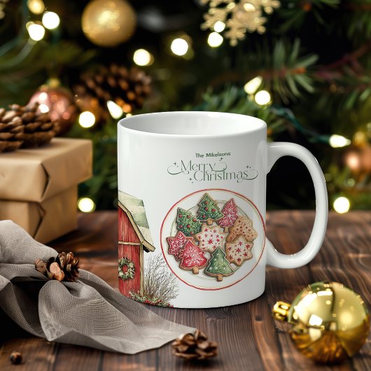 Rustikaler Western Weihnachten Zweifarbige Tasse