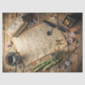 Rustikaler Western Wild West Alte Buchstabenstift Seidenpapier (Vorderseite)