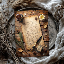 Rustikaler Western Wild West Alte Buchstabenstift Seidenpapier